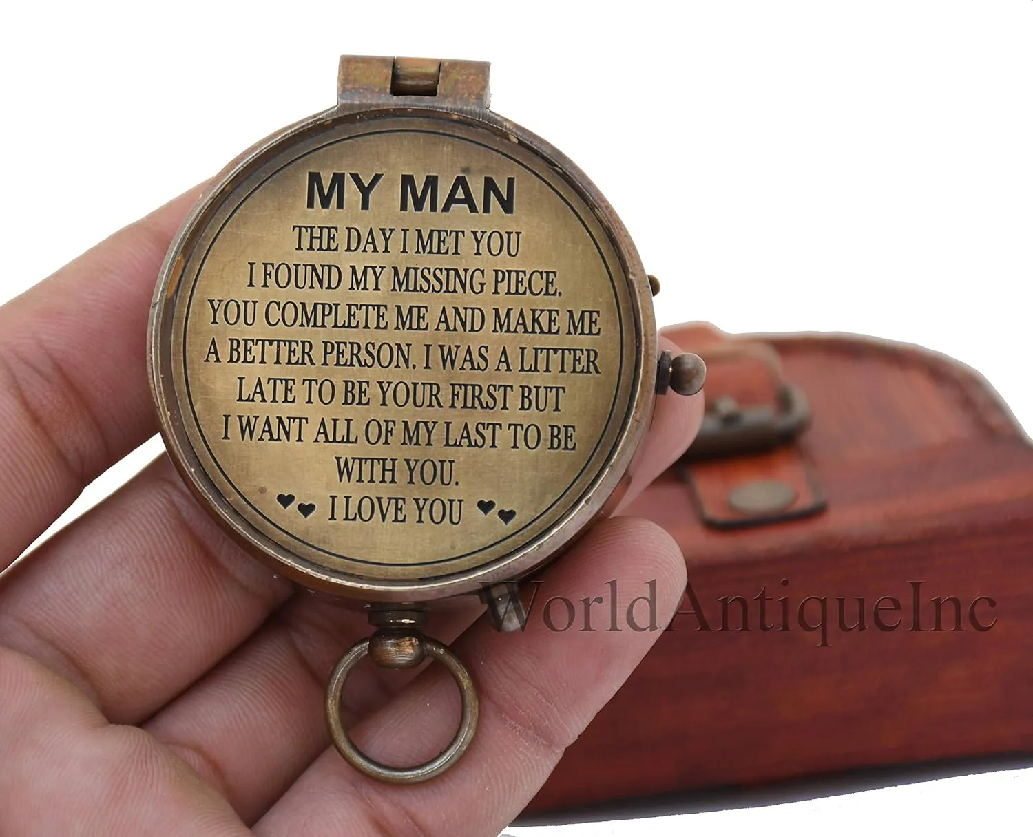 Engraved to My Man/to My Husband/to My Boyfriend/Back to me/My Best Man/Fathers Day/Mothers Day/Valentines Day/Christmas Day Gifts