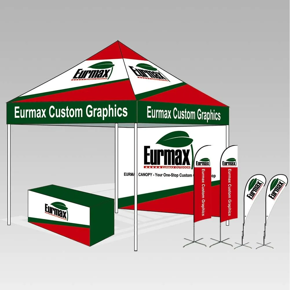 Eurmax USA Premium 10'x15' Pop-up Canopy Tent Party Tent Commercial Instant Canopies Shelter with Removable Sidewalls with Wheeled Carry Bag Bonus 4 Sand Bags(Yellow)