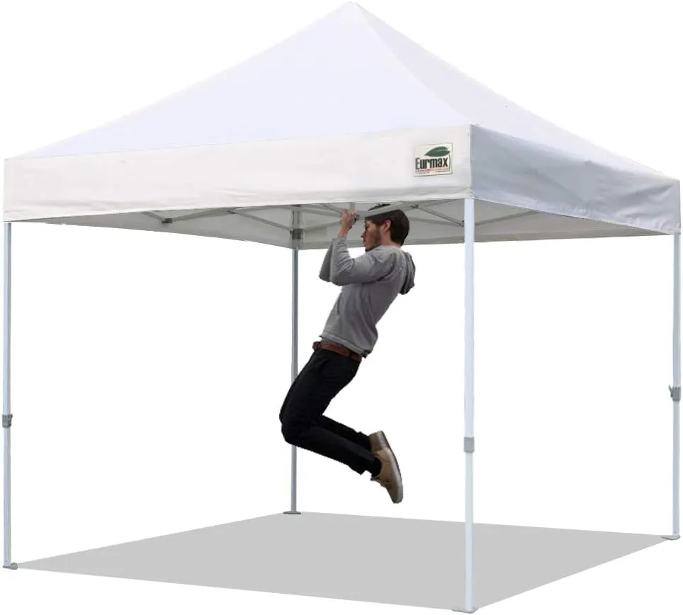 Eurmax USA Premium 10'x15' Pop-up Canopy Tent Party Tent Commercial Instant Canopies Shelter with Removable Sidewalls with Wheeled Carry Bag Bonus 4 Sand Bags(Yellow)
