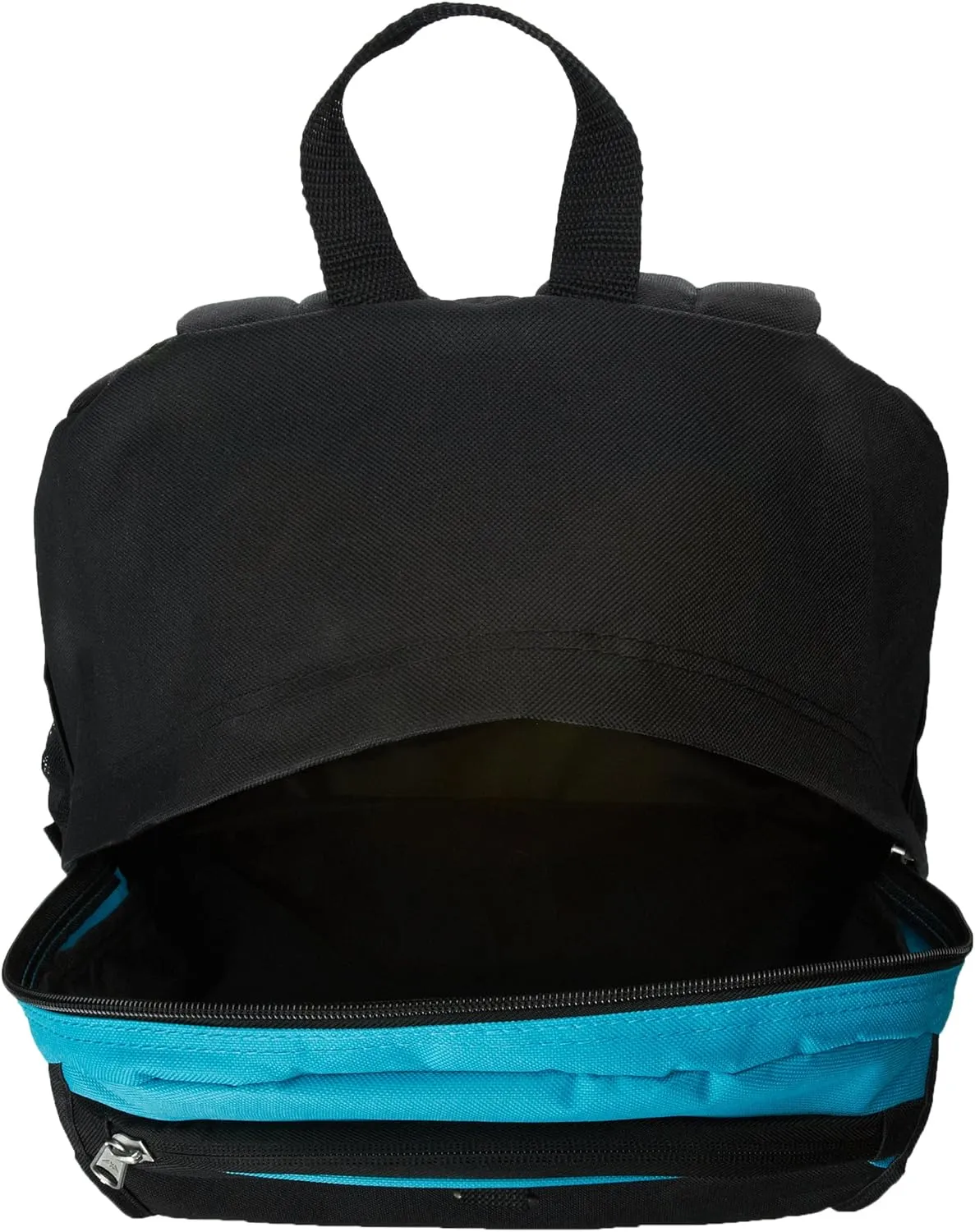 Everest Two-Tone Backpack with Mesh Pockets, Turquoise, One Size