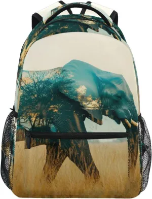 Exposure Elephant Kids Travel Backpack for Boys Girls with Name Tag Slot, Large Capacity School Bag S