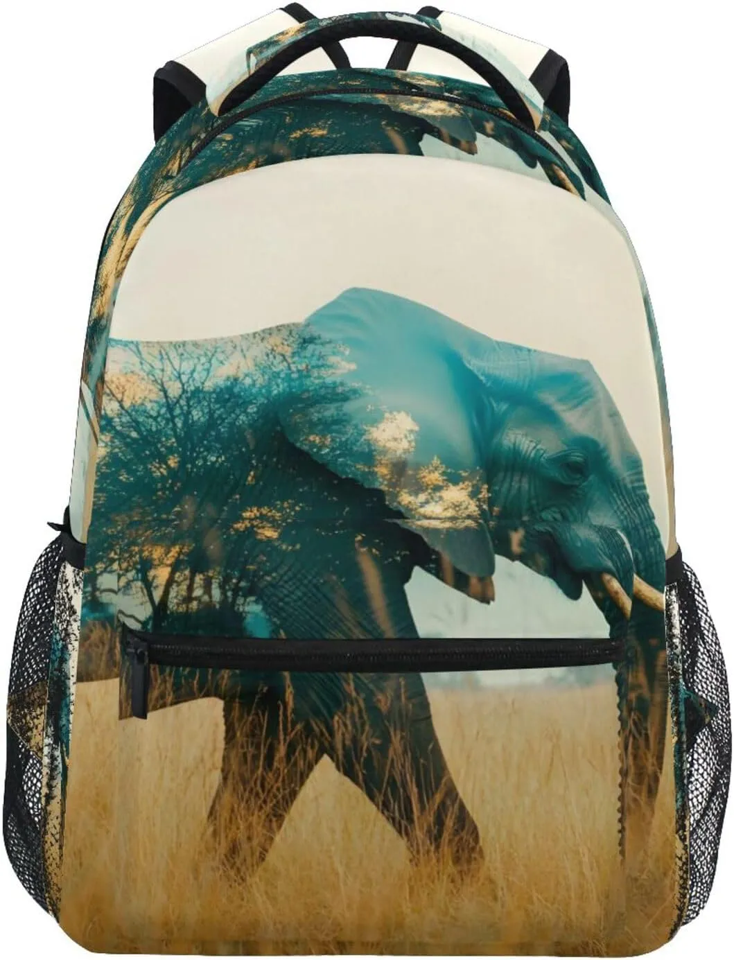 Exposure Elephant Kids Travel Backpack for Boys Girls with Name Tag Slot, Large Capacity School Bag S