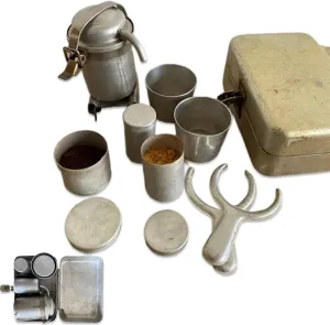 Extra Rare Collectors Camping Coffee Kit, Vintage Espresso Nostalgia Set, Portable Outdoor Espresso Maker, Nostalgic Collectible Gift for Coffee Lovers, 5.5in*3.5in