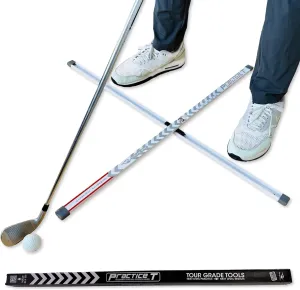 EyeLine Golf Training Aid Practice T - Swing Training Aid - Helps Align Feet, Shoulders, and HIPS to Ball - White - One Size