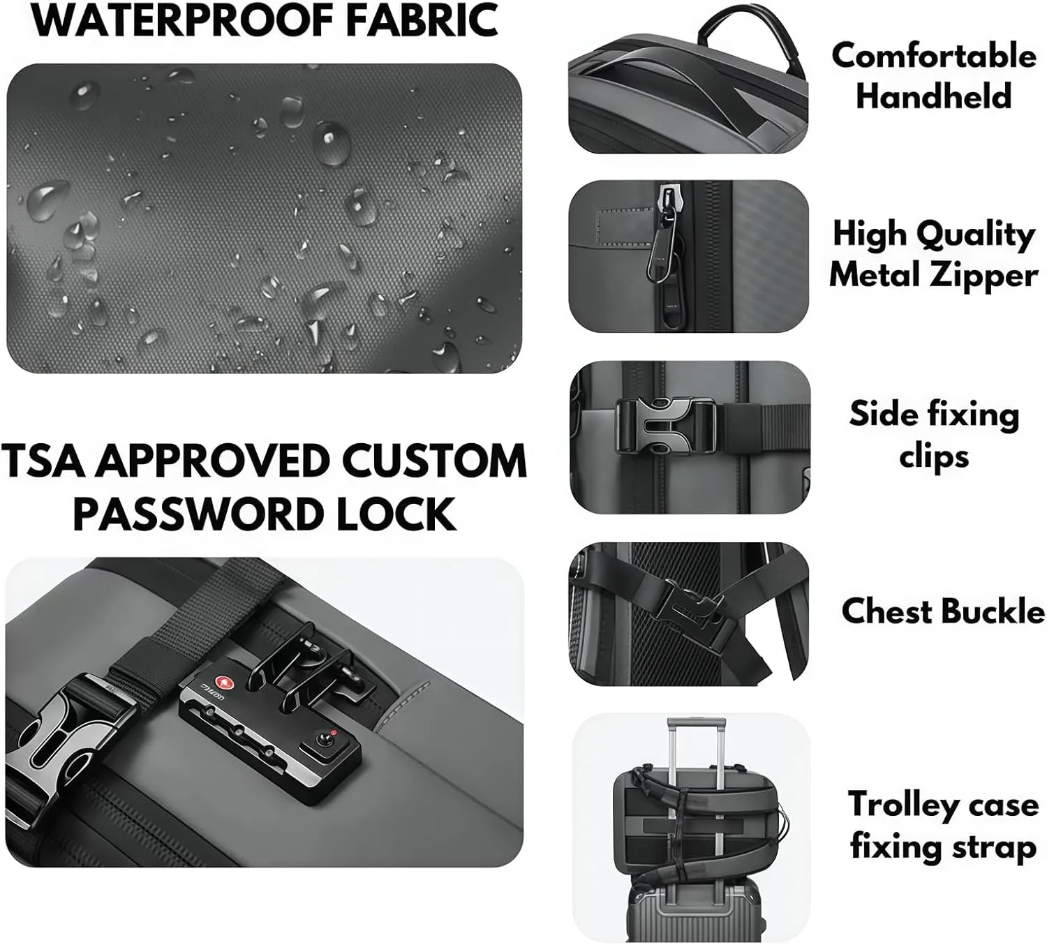 Ezyvac Backpack, Ezyvac Bag, Expandable Vaccage Bag Water Resistant, Anti Theft Vacuum Back Pack (Blue)