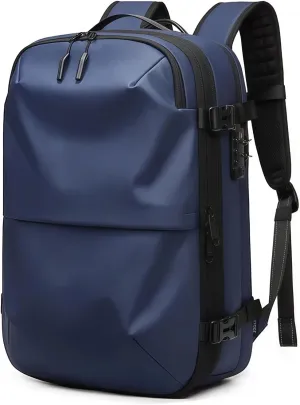Ezyvac Backpack, Ezyvac Bag, Expandable Vaccage Bag Water Resistant, Anti Theft Vacuum Back Pack (Blue)