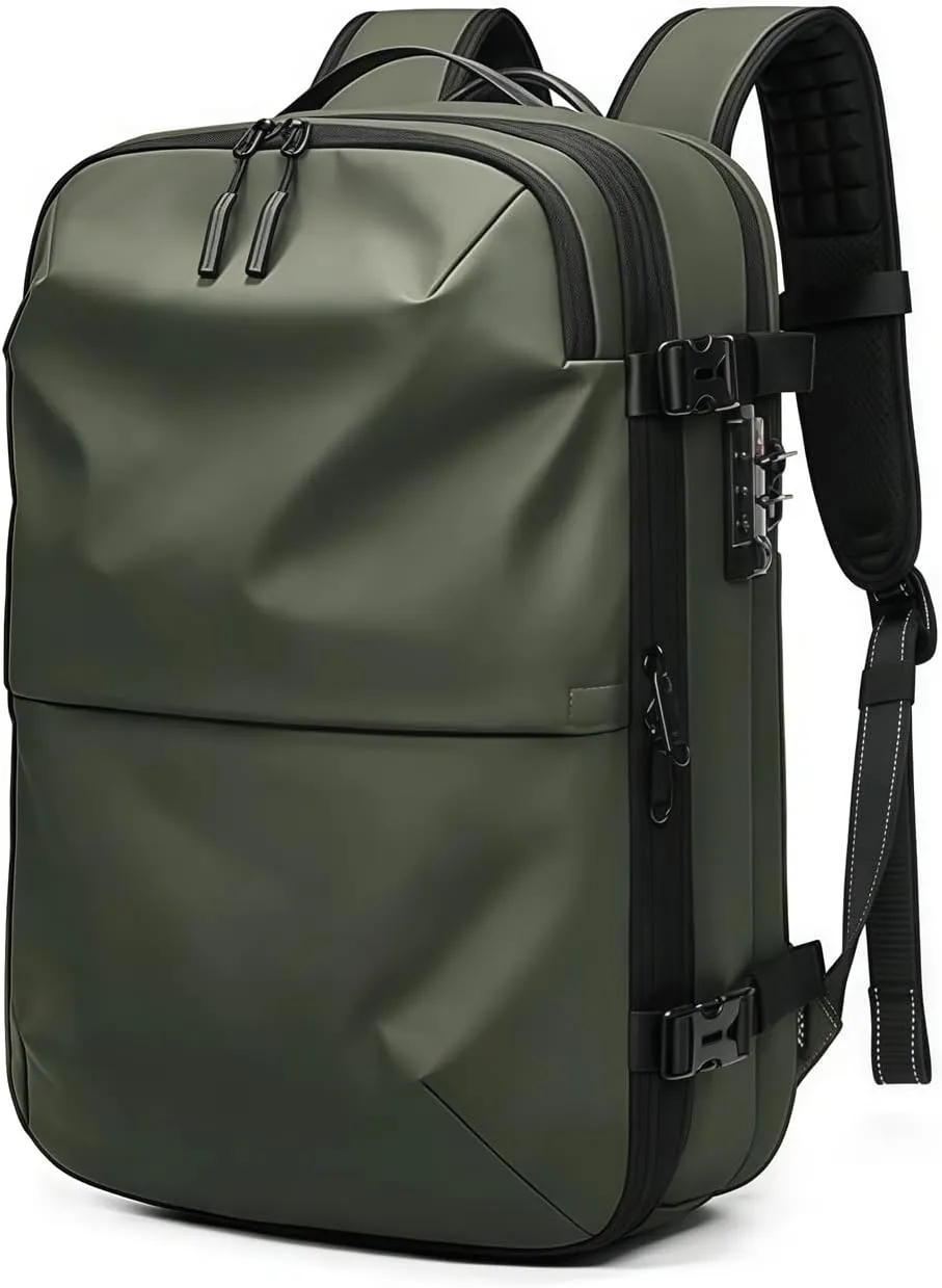 Ezyvac Backpack, Ezyvac Bag, Expandable Vaccage Bag Water Resistant, Anti Theft Vacuum Back Pack (Green)