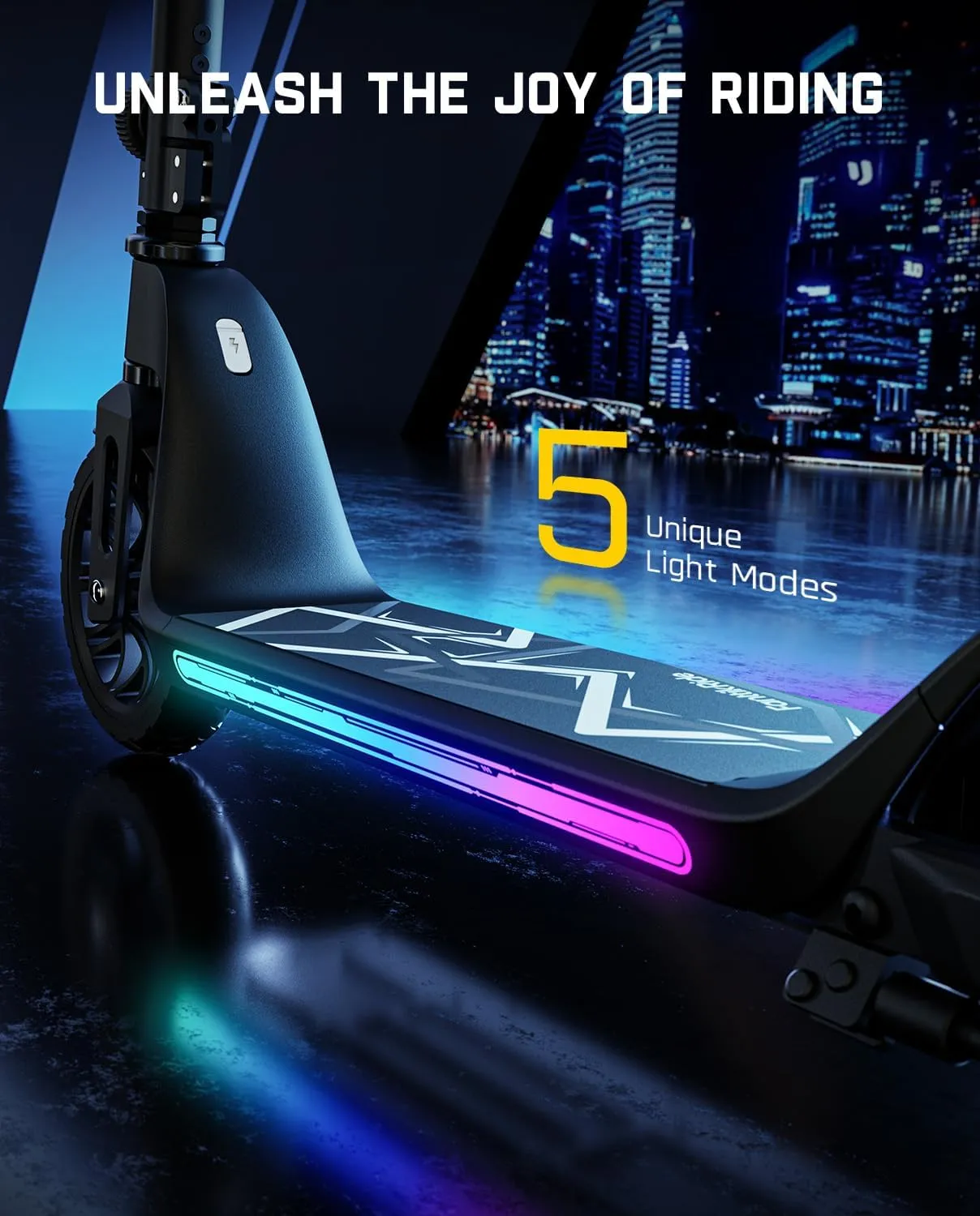 FanttikRide C10 Pro Electric Scooter for Kids 8-12, Adjustable Handlebar Height for Riders 3.9-5.2 ft, 132 lbs, Up to 50 mins Continuous Time, 6.5 Miles Range, 3 Speed Mode 5/8/10 MPH