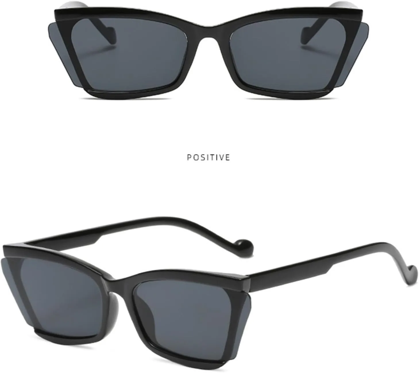 Fashion Retro Cat Eye Sunglasses Women Luxury Trendy Half Frame Street Sun Glasses