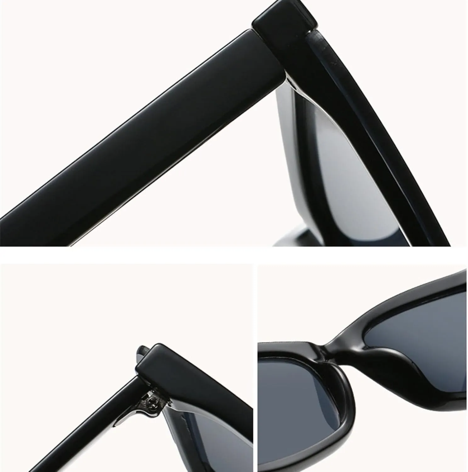 Fashion Retro Cat Eye Sunglasses Women Luxury Trendy Half Frame Street Sun Glasses