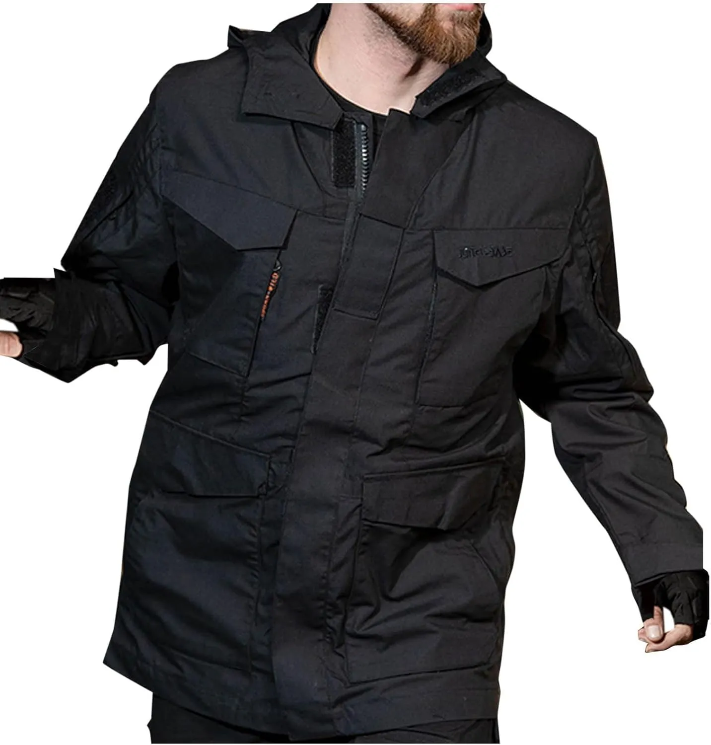 Finelylove Mens Military Tactical Jacket Waterproof Rain Jacket Warm Winter Raincoat Mountain Windbreaker with 6 Pockets