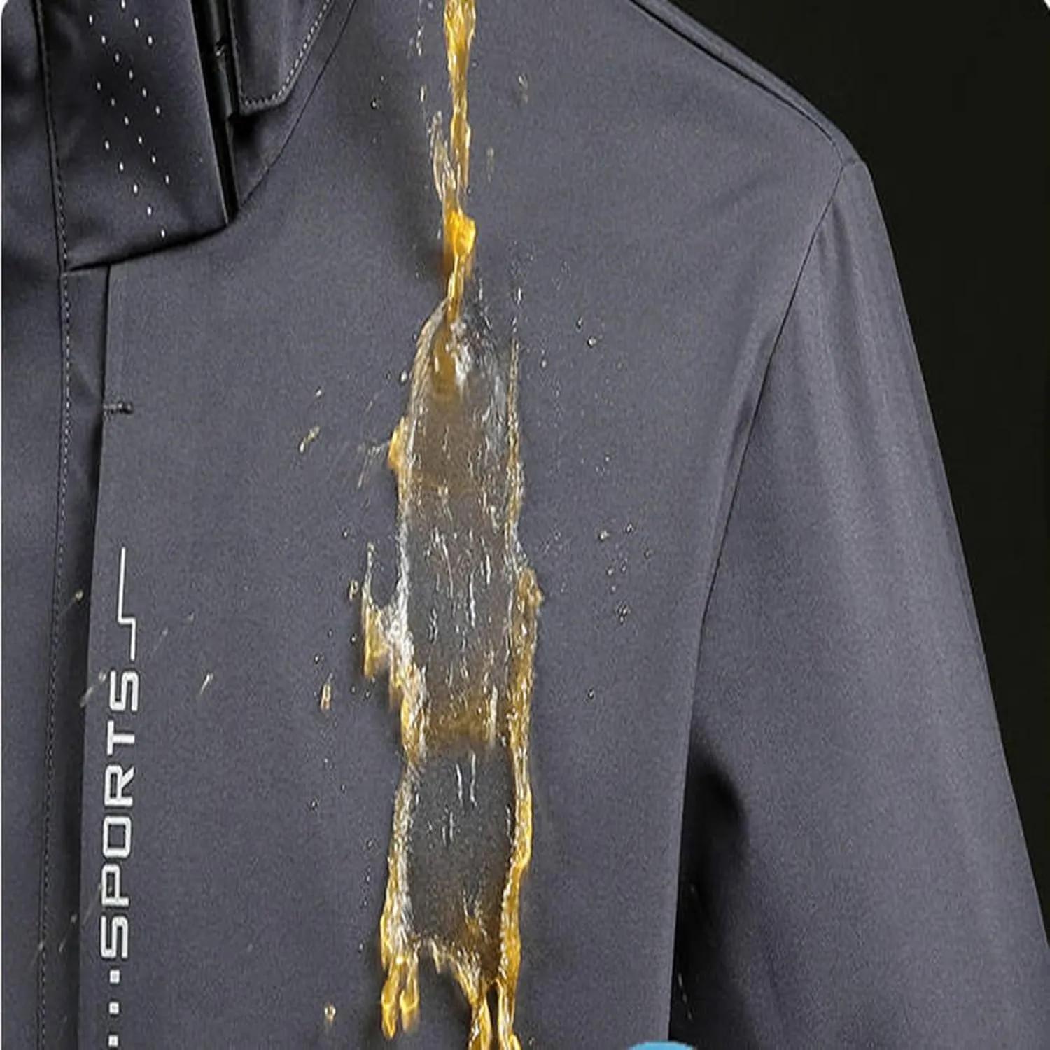 Finelylove Mens Rain Jacket Waterproof Windproof Outdoor Softshell Wind Breaker Hiking Raincoats With Detachable Hood