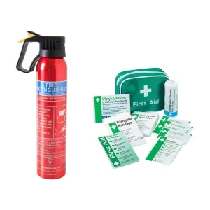 First Aid Kit & 600g Fire Extinguisher