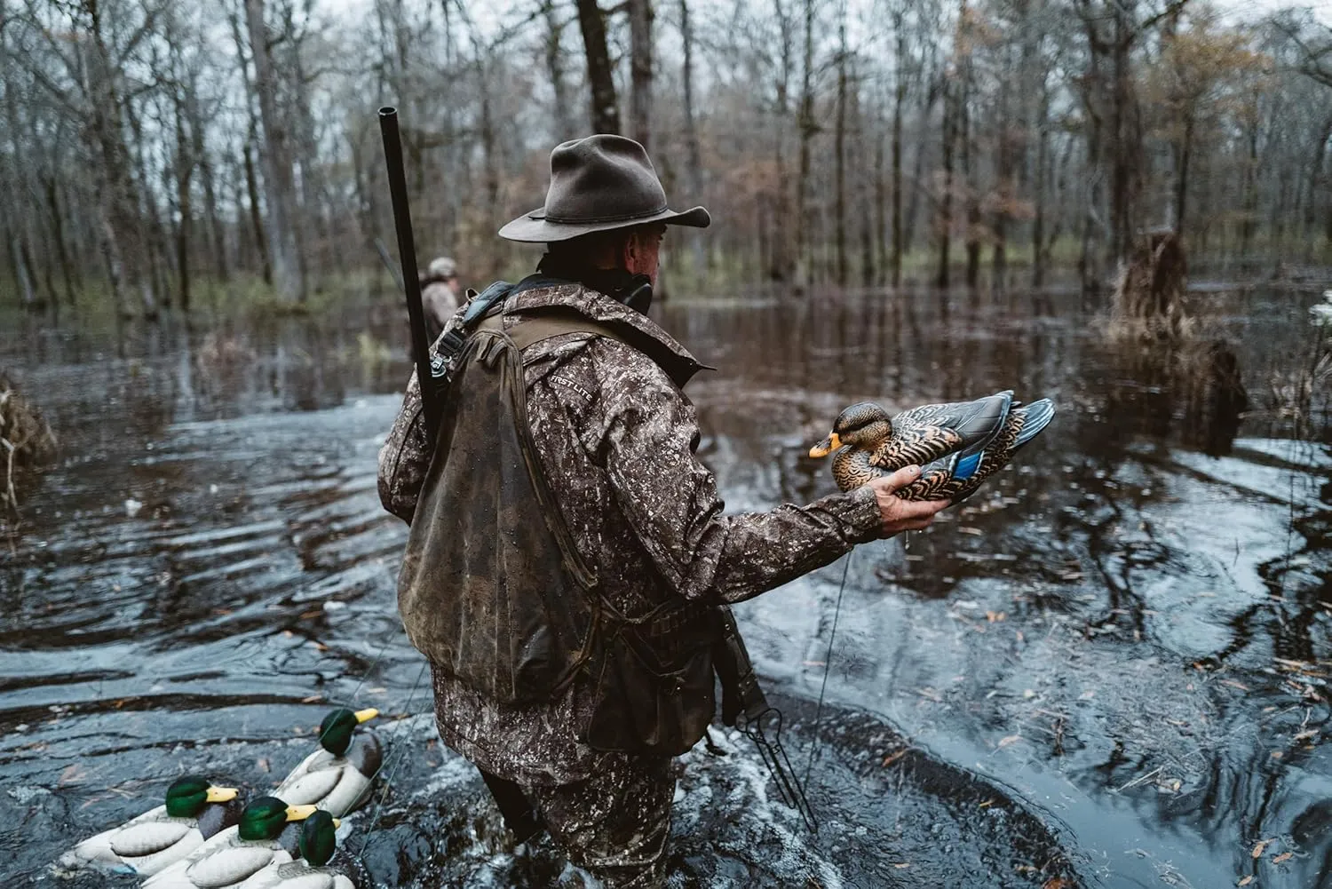 First Lite Men's LZ Jacket - Waterproof Breathable Camo Duck Hunting Shell