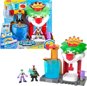 Fisher-Price Imaginext DC Super Friends Batman Toy Color Changers The Joker Funhouse Playset for Preschool Pretend Play Kids Ages 3  Years