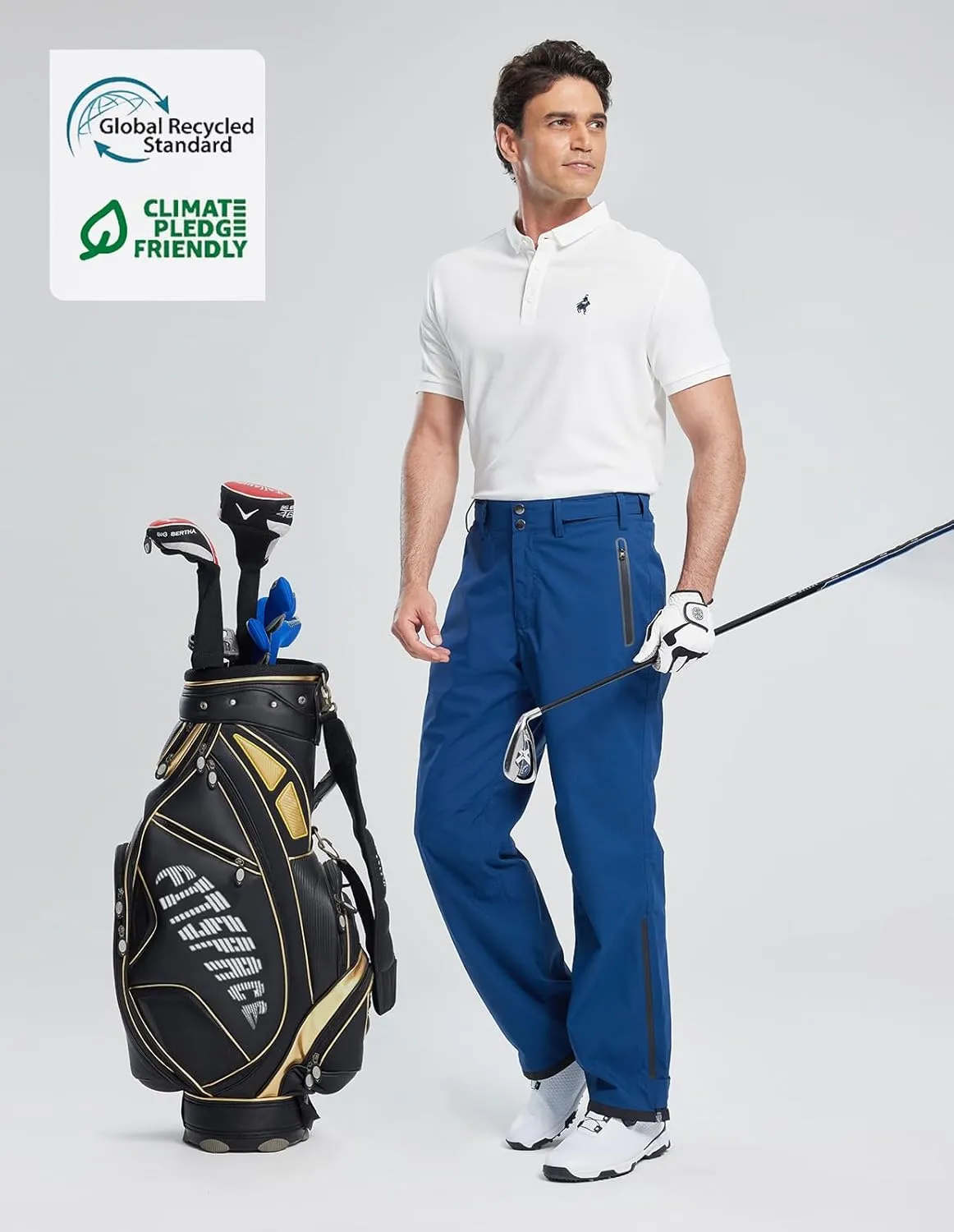 fit space Golf Climastorm Permanent Rain Pants Waterproof 20K Lightweight Performance Sporty Trousers