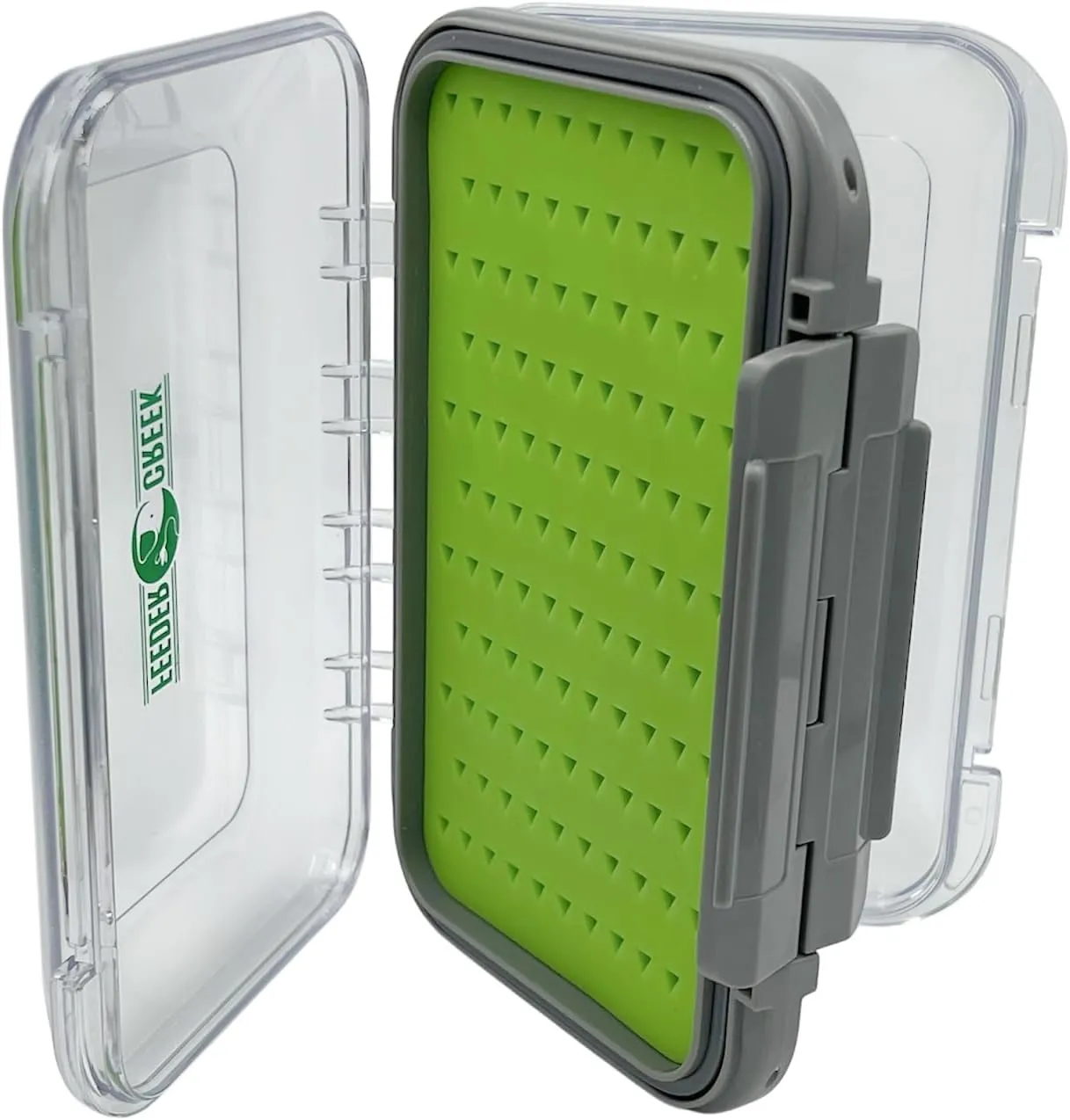 Fly Box | Large and Clear Double-Sided | Waterproof and Durable for Freshwater and Saltwater Fly Fishing Lures | 220 Silicone Fly Slots (6" X 4" X 1 3/4")