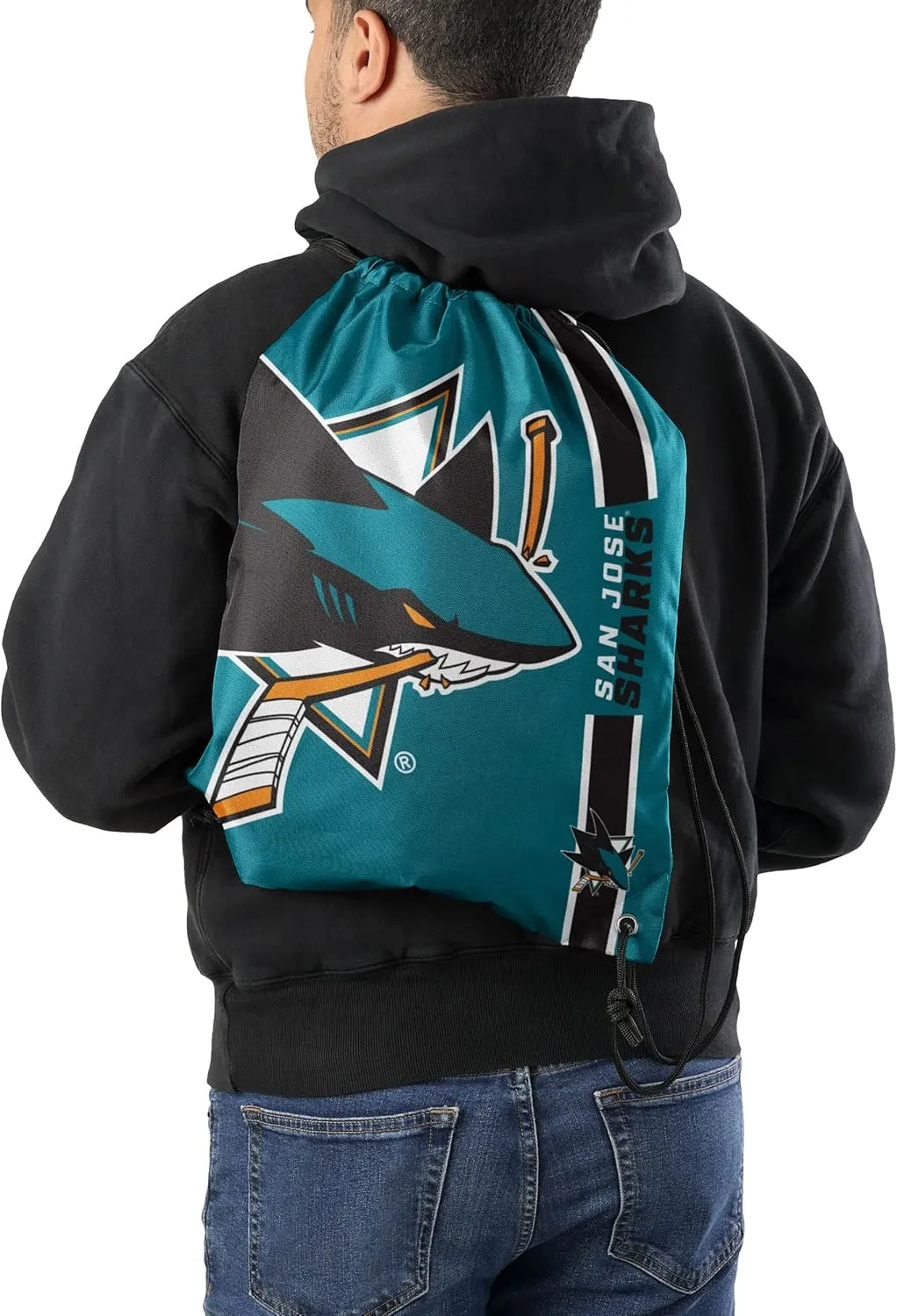 FOCO NHL San Jose Sharks 2015 Drawstring Backpack, Small