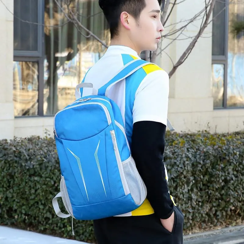 Foldable Backpack Lightweight Outdoor Hiking Daypack Compact Travel Packable Bag for Trekking Camping and Casual Use (Light Blue)
