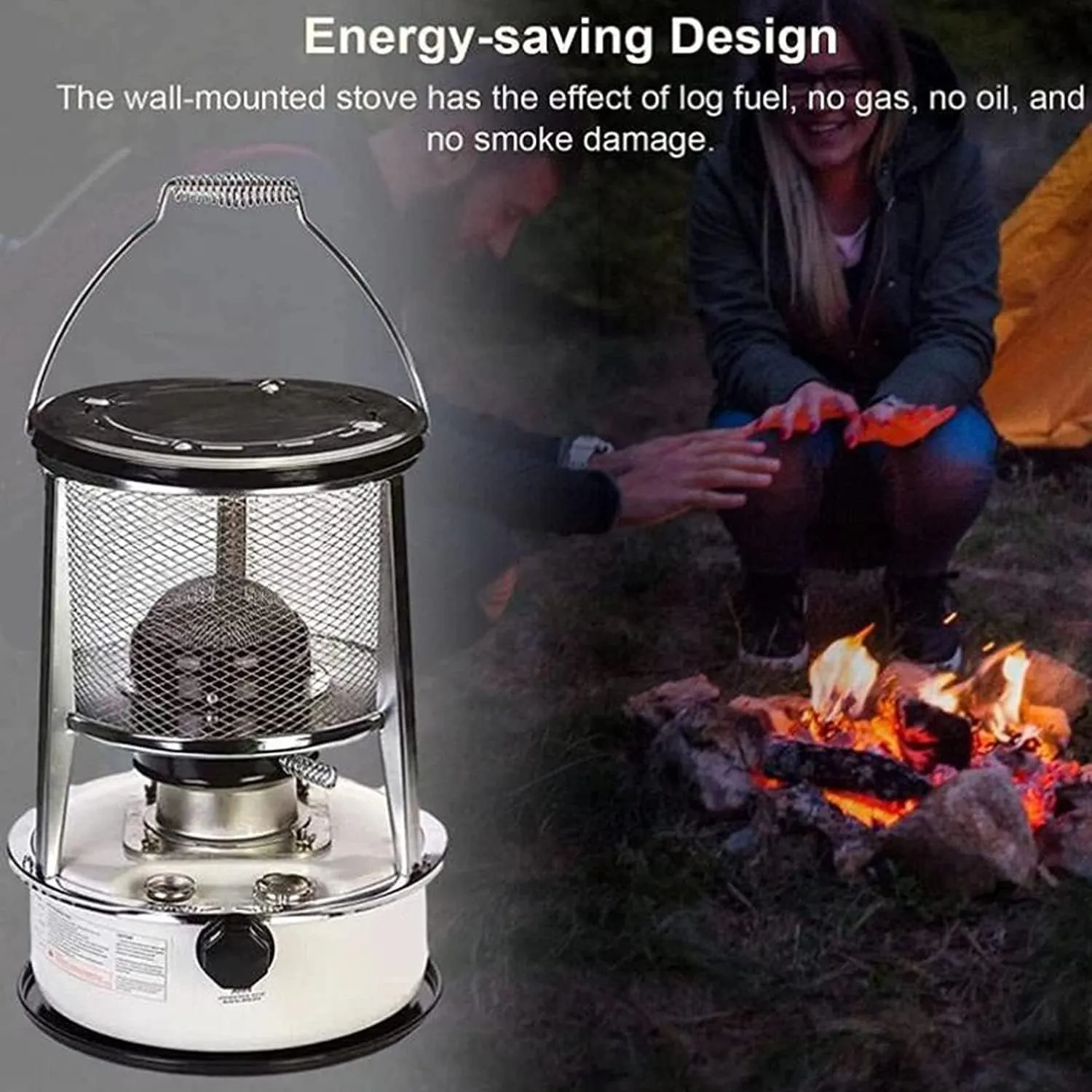 Folding Wood Burning Stove with Freestanding Outdoor Stainless Steel Chimney,Cold Rolled Steel Material,Outdoor Heating Stove, Camping Kitchen Utensils