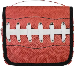 Football Hanging Travel Toiletry Bag for Kids, Women Cosmetic Organizer Makeup Bag Pouch Men Shaving Dopp Kit Shower Bag With Sturdy Hook