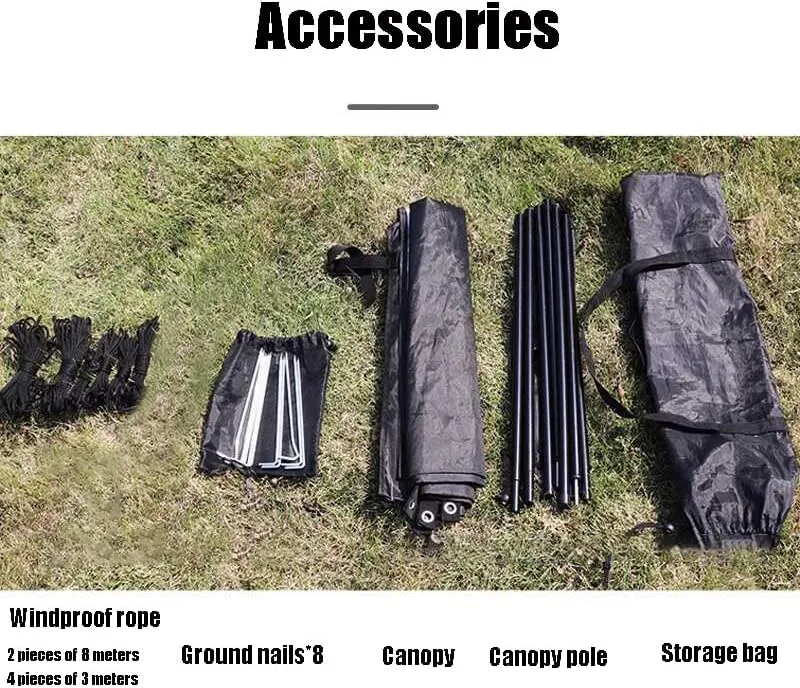 for Jeep Avenger/Cherokee/Compass/Concept/Gladiator/Meridian Camping Tarpaulin Car Awning Waterproof Hammock Rainproof Sunshade Rainproof Awning Outdoor,C Blue-S