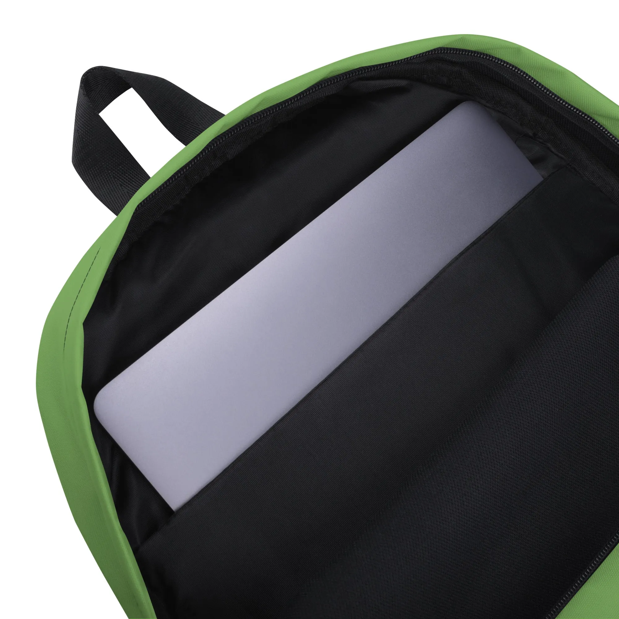 FOREST GREEN - WATER-RESISTANT BACKPACK WITH LAPTOP POCKET