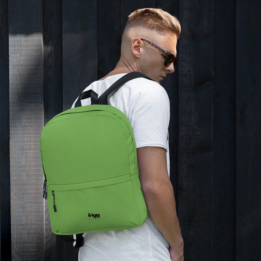 FOREST GREEN - WATER-RESISTANT BACKPACK WITH LAPTOP POCKET