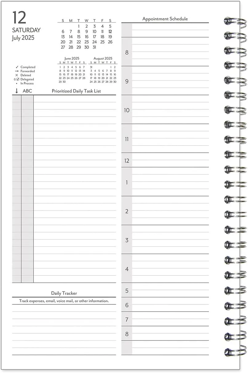 FranklinCovey - Compass Two Page Per Day Wire-Bound Planner (Classic, Jul 2025 - Jun 2026)