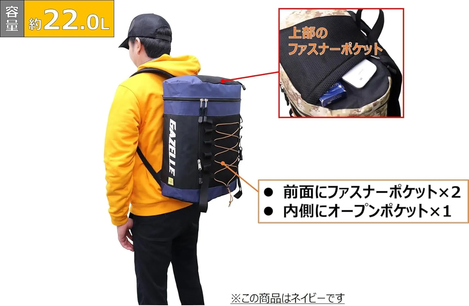 Fukutoku Sangyo G-104 Rucksack, Backpack, Daypack, D Pack, Red