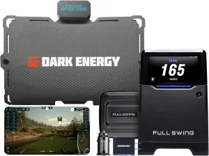 Full Swing KIT Golf Launch Monitor with Dark Energy Spectre 18W Solar Panel and Signature Series Kit