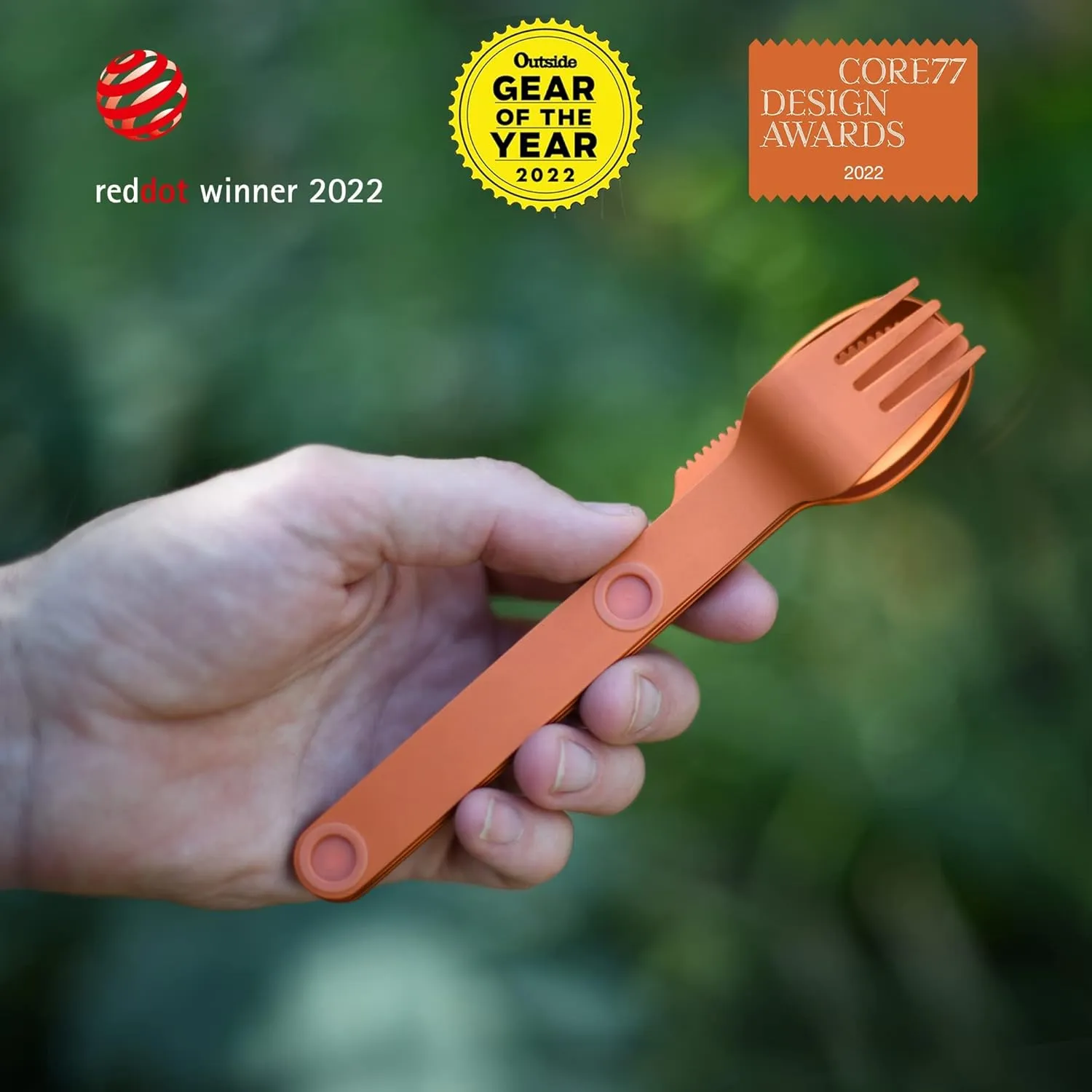 FULL WINDSOR - MAGWARE Magnetic Camping Cutlery Set - Travel Utensils for Camping, Cooking, and Dining - Knife, Fork & Spoon - Portable Silverware with Pouch - Fathers Day Gifts - Orange (3 PCS)