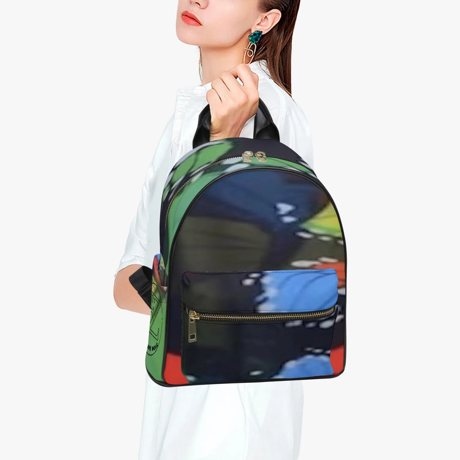 FZr Printed PU Backpack