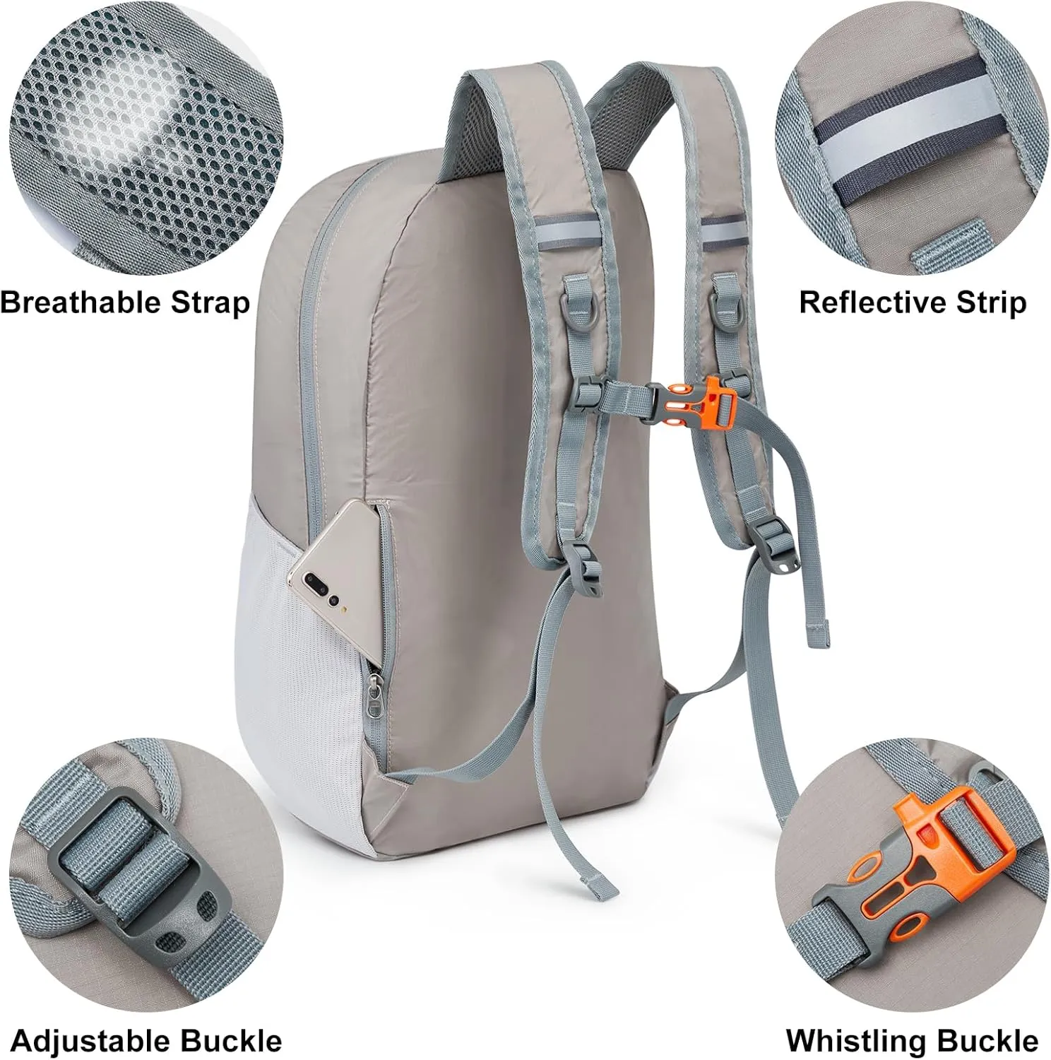 G4Free 24L Lightweight Packable Hiking Backpack Small Sport Travel Daypack Water Resistant for Women Men