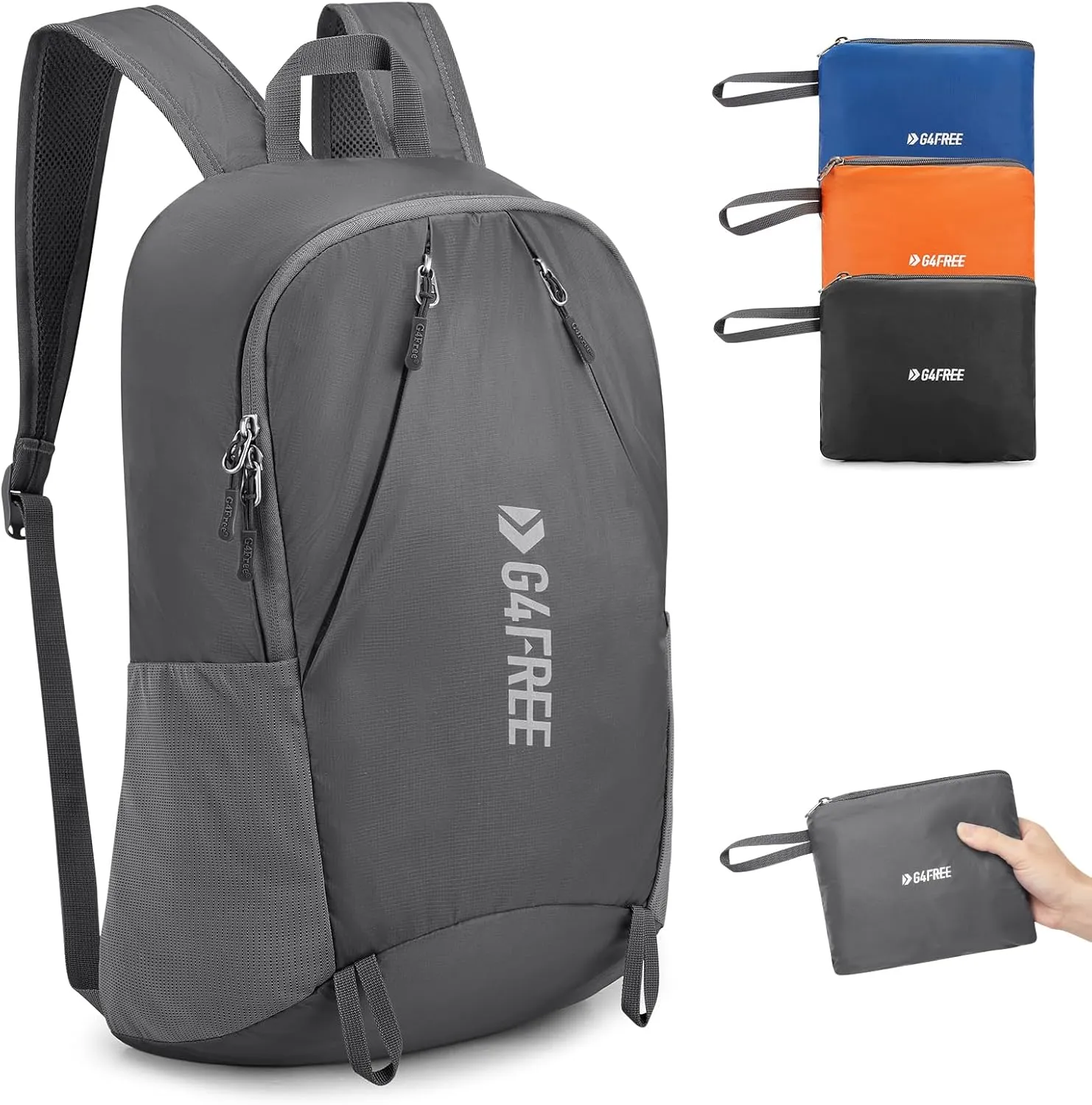 G4Free 24L Packable Hiking Backpack Lightweight Foldable Small Sport Travel Daypack Water Resistant for Women Men
