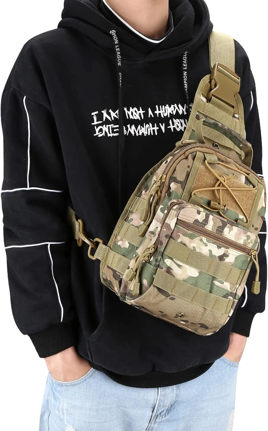 G4Free Outdoor Tactical Bag Backpack, Military Sport Bag Pack Sling Shoulder Backpack Tactical Bag for Every Day Carry