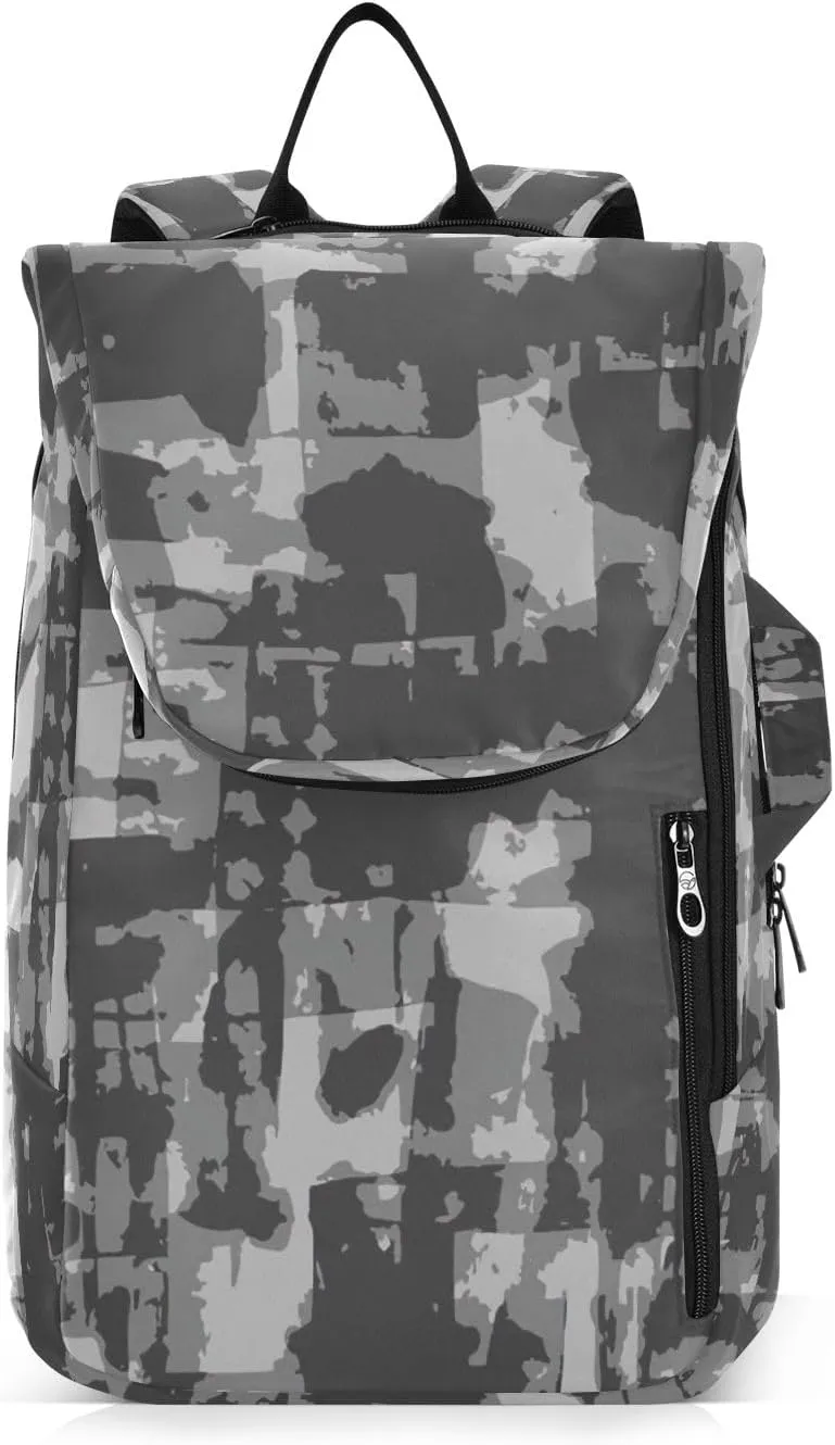GAIGEO Teal Dragonflies Dark Tennis Backpack, Large Capacity Tennis Racket Bag, Various Storage Methods