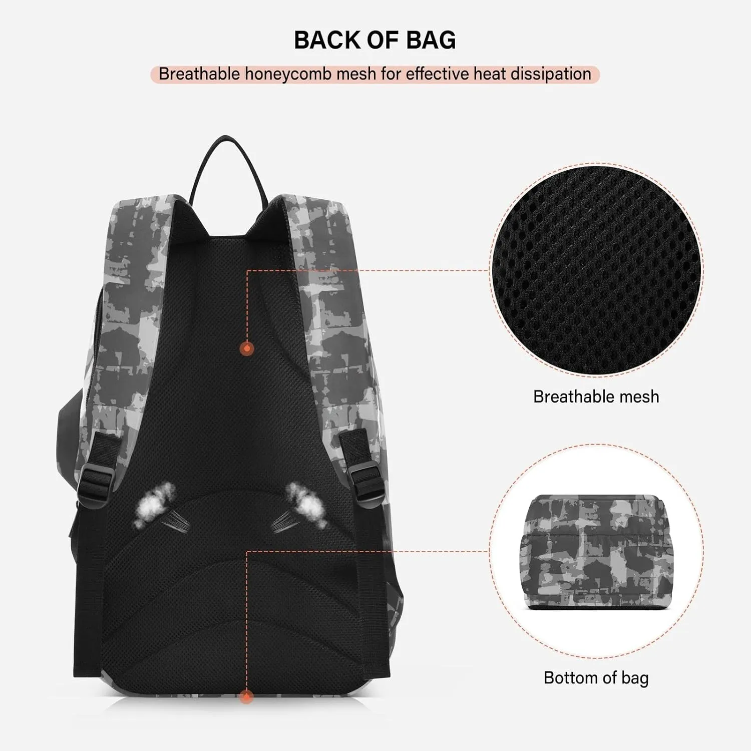 GAIGEO Teal Dragonflies Dark Tennis Backpack, Large Capacity Tennis Racket Bag, Various Storage Methods