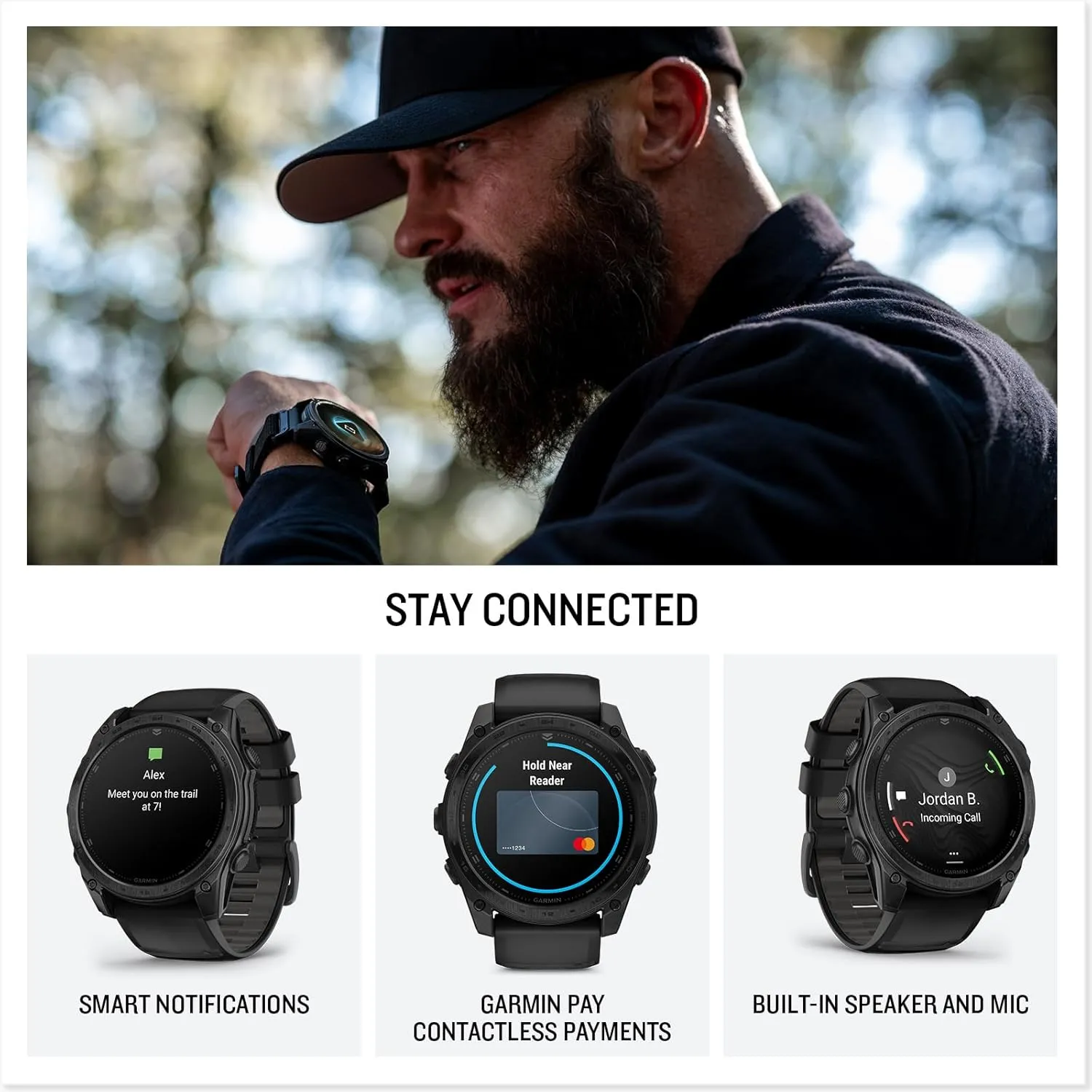 Garmin tactix® 8 47mm, AMOLED Display, Premium Tactical GPS Smartwatch, Includes Applied Ballistics Ultralight™ Solver