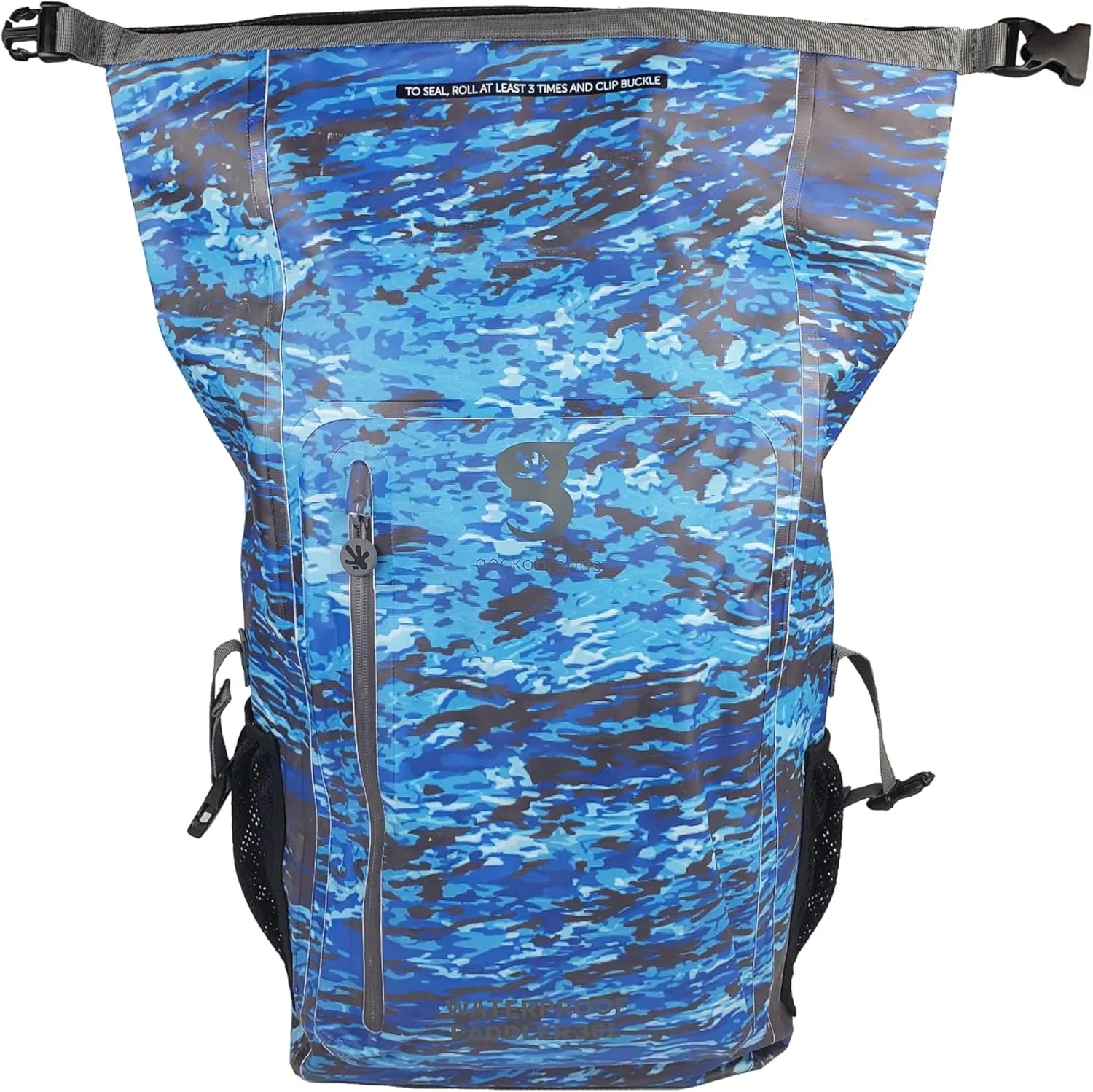 geckobrands Paddler 30L Waterproof Backpack – Durable PVC Tarpaulin Bag for Extreme Conditions