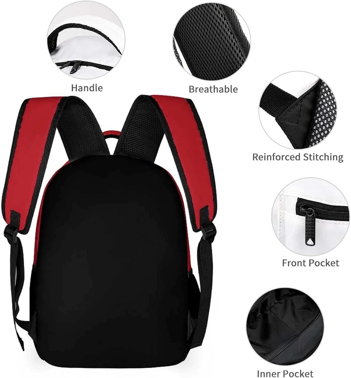 Generic Custom Backpack High Capacity Bag Basketball Fans Gifts for Teenager Men Women, Number & Add Name, Atl01_h