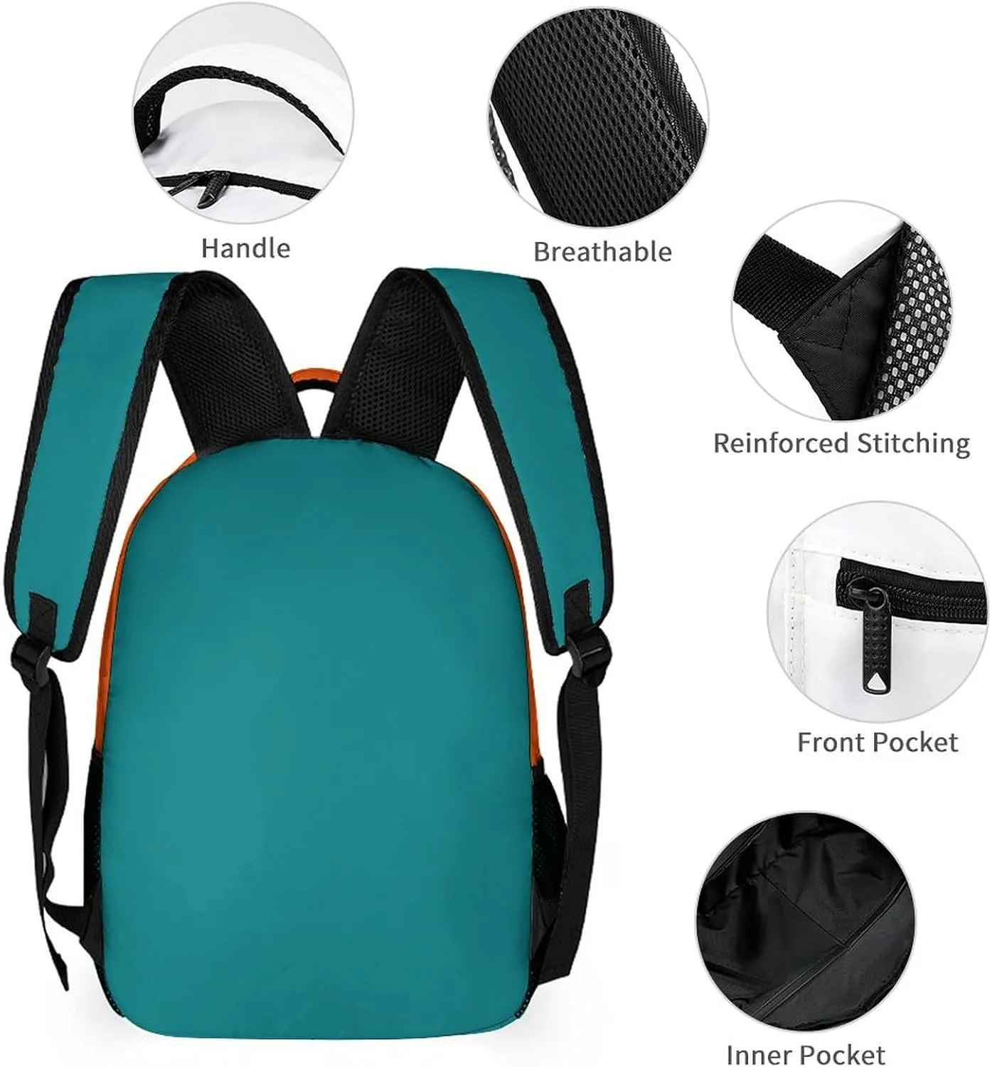 Generic Custom Backpack High Capacity Bag Football Fans Gifts for Men Women Teenager, Add Name & Number, Mia20-d