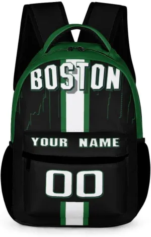 Generic Personalized Backpack Basketball City Fans Gifts Sport Bags High Capacity Custom Any Name and Number for Men Women, Bos-c2401