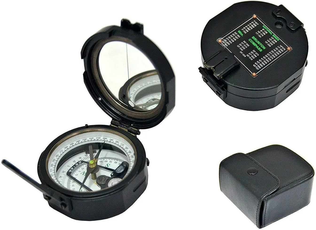 Geological Antique Premium Compass Aluminum navigational Tool for Camping & Hiking, As Shown In Image
