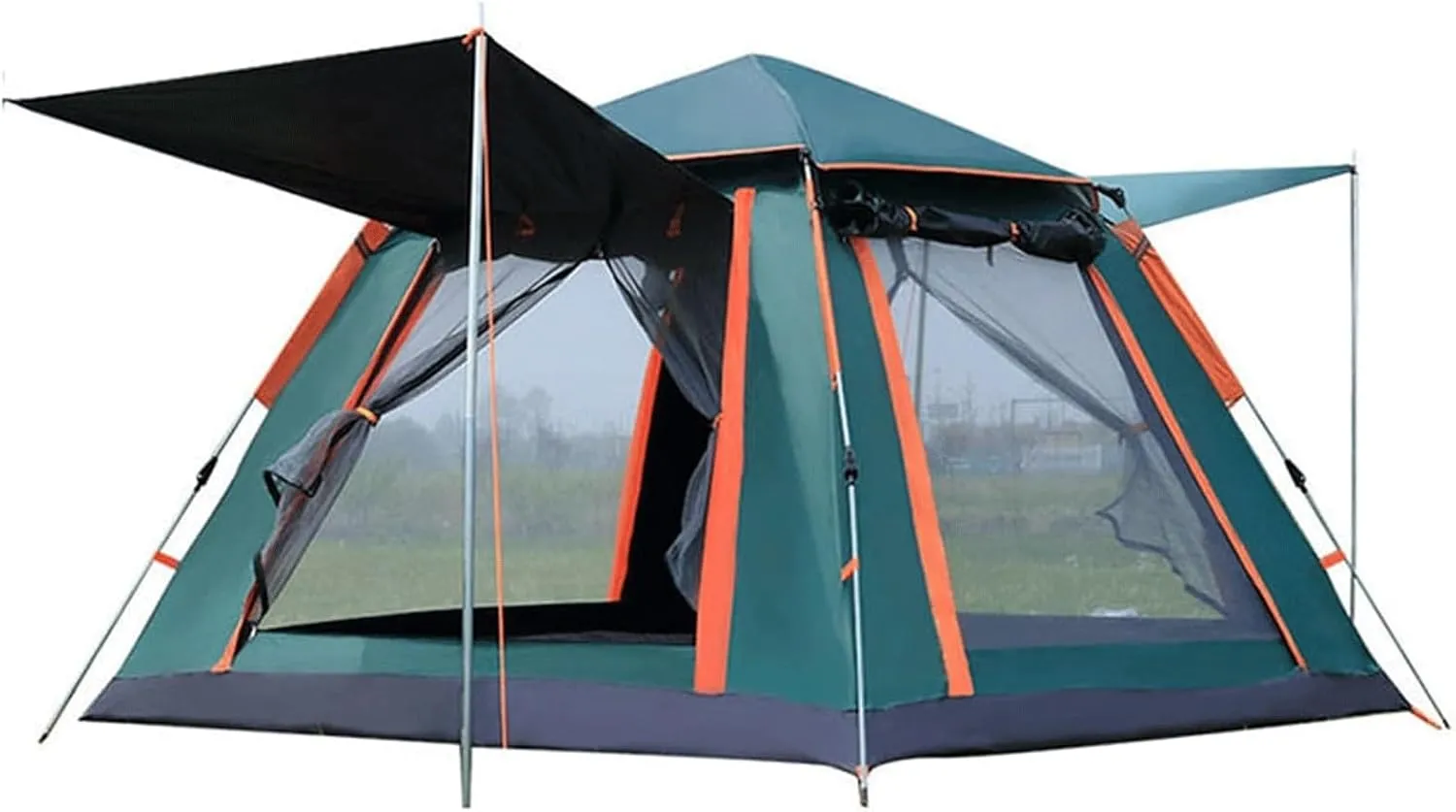 GERRIT Outdoor 4/6 Person Automatic Quick-Opening Tent, Travel Camping Tent, Rainproof Sunshine-Proof Tent Fishing Hiking Sunshine Shelter (Color : A)