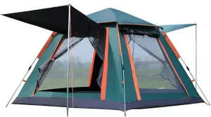 GERRIT Outdoor 4/6 Person Automatic Quick-Opening Tent, Travel Camping Tent, Rainproof Sunshine-Proof Tent Fishing Hiking Sunshine Shelter (Color : A)