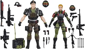 G.I. Joe Classified Series #138, Night Force Vincent R. Falcon Falcone & Quarrel, 6 Inch Action Figures