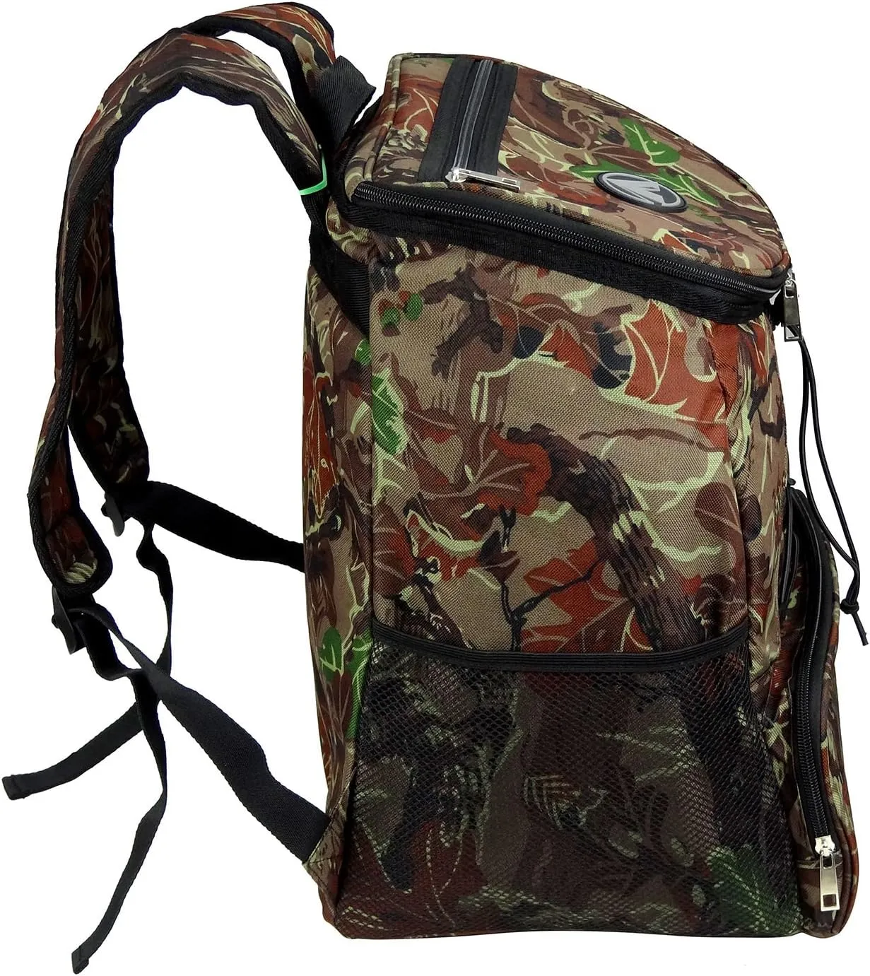 GigaTent Fully Insulated Interior Cooler Backpack 600D Adjustable Padded Shoulder Straps Bungee Cord Leakproof Water Resistant Cooler Extra Storage 2 Mesh Side Pockets for Lunch Picnic Hiking Camping