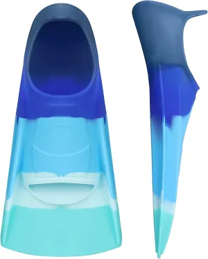 Gintenco Swim Fins, Kids Swim Training Fins for Lap Swimming, Travel Size Flippers with Mesh Bag, Silicone Swimming Fins for Kids Teens Adults Women Men