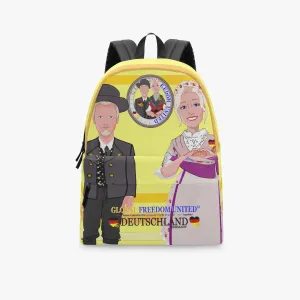 GLOBAL FREEDOM UNITED© Couple Germany Yellow - All-over-print Canvas Backpack